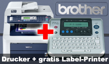 Brother Drucker Bundle: Drucker + Lable Printer